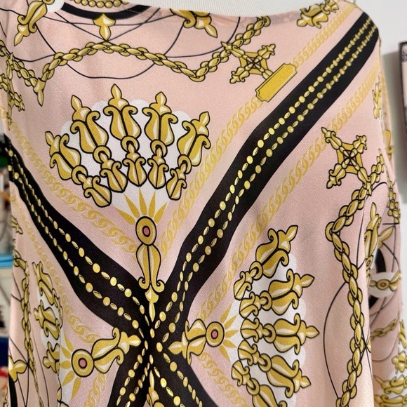 MARELLA MATRAS JACKET Silk Handkerchief Blouse in Peach NEW One Shoulder Size 14 - Picture 7 of 12